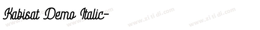 Kabisat Demo Italic字体转换